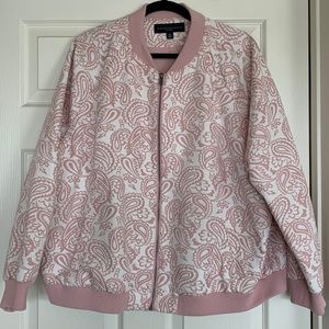 Victoria Beckham Bomber Jacket, Pink & White , 2X, Never Worn